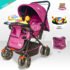 COCHE DE BEBE TOY  ROSADO