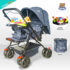 COCHE DE BEBE TOY  AZUL