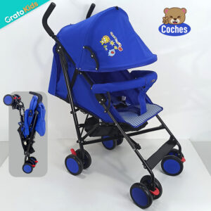 COCHE BASTON BEBEMIO 3 POCISIONES AZUL
