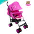 COCHE BASTON BEBEMIO 3 POCISIONES ROSADO