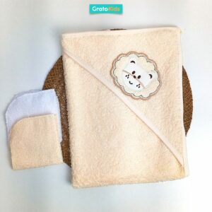 Toalla Beis con capucha León