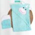 Toalla Verde con Capucha Unicornio