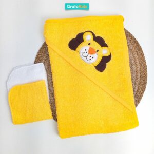 Toalla amarilla con capucha León