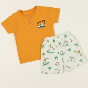 Conjunto perro naranja