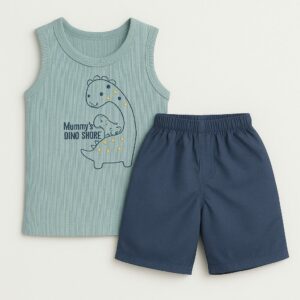 Conjunto con Bvd verde dino