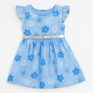 Vestido flores celestes