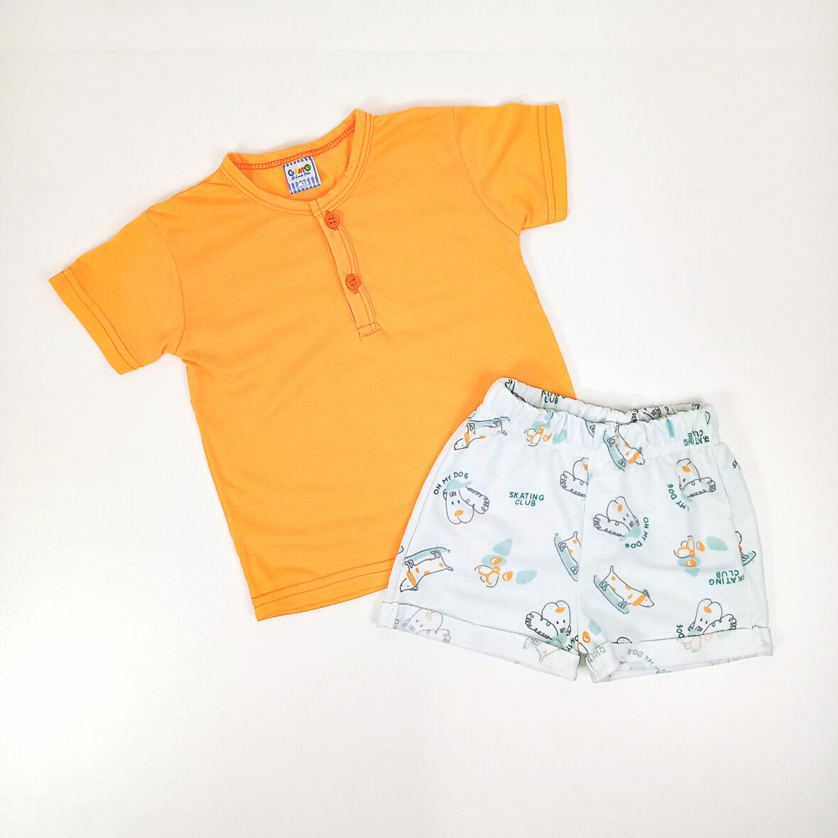 CONJUNTO NIÑO  NARANJA