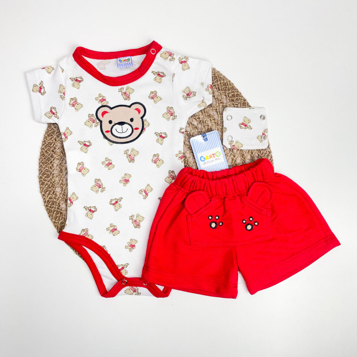 Conjunto Osito Rojo