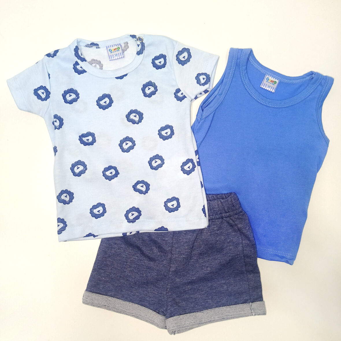 SET 3PZAS CAMISETA+B.V.D+SHORT LEoN