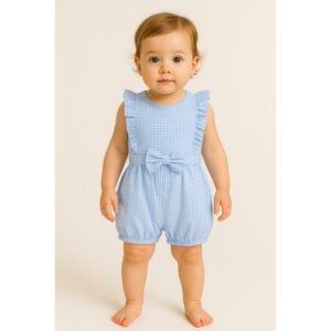 Enterizo Cuadros azul