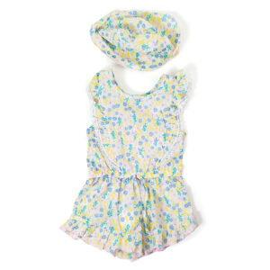 Enterizo flores con sombrero