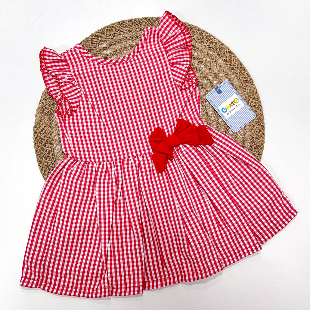 Vestido cuadros rojos