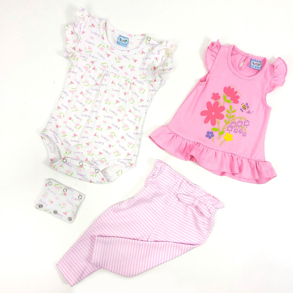 Set 4 pzas flores