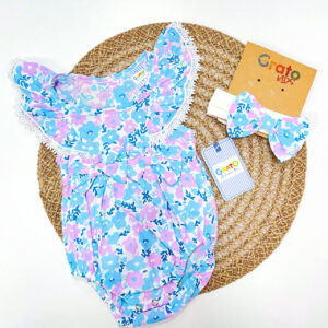 Body floreada con cintillo