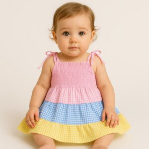 Vestido de tira de colores