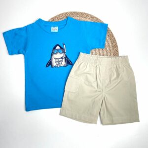 Conjunto niño Tiburon Celeste T: 18-24-36