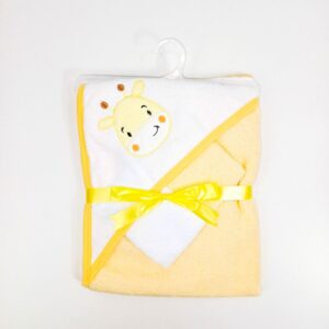 Toalla C/Capucha Amarilla Jirafa