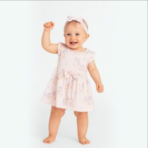 Set 4pzas Vestido c/m-short-B.v.d-cintillo Lazito T: 24-36