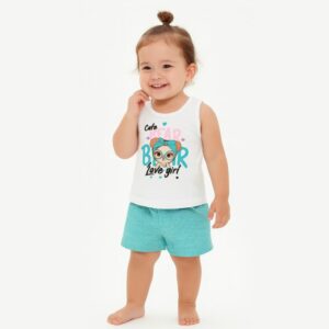 Conjunto niña cuadros verde T: 4-6-8