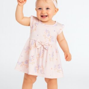 Set 4pzas Vestido c/m-short-B.v.d-cintillo Ponny T: 24-36