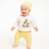 Set 3pzas Chambrita+Pantalon+Gorrito amarillo