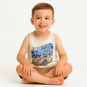 Conjunto niño beis-cafe T: 4-6-8