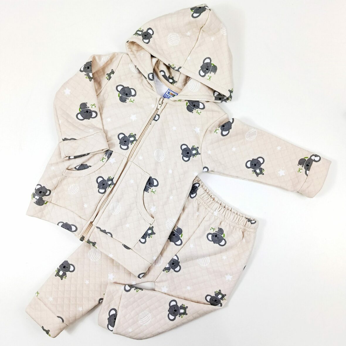 Conjunto abrigado Koala beigge