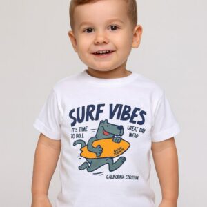 Camiseta Surf vibes Blanca  T: 4-6-8