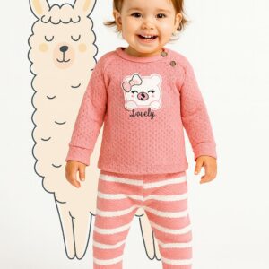 set 2pzas niña buzo+pantalon rayas