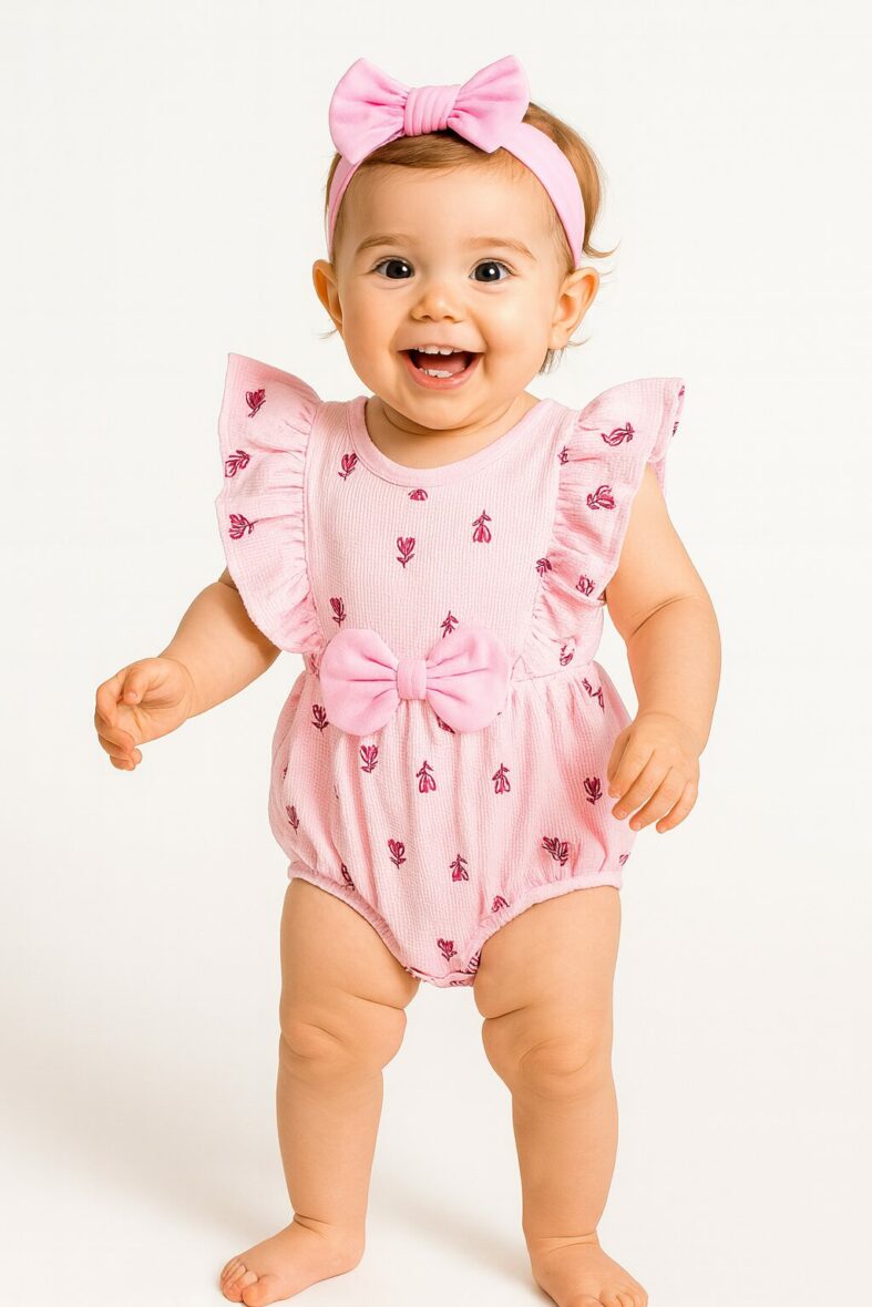 Body+cintillo Flores T: 3/6-6/9-/9/12