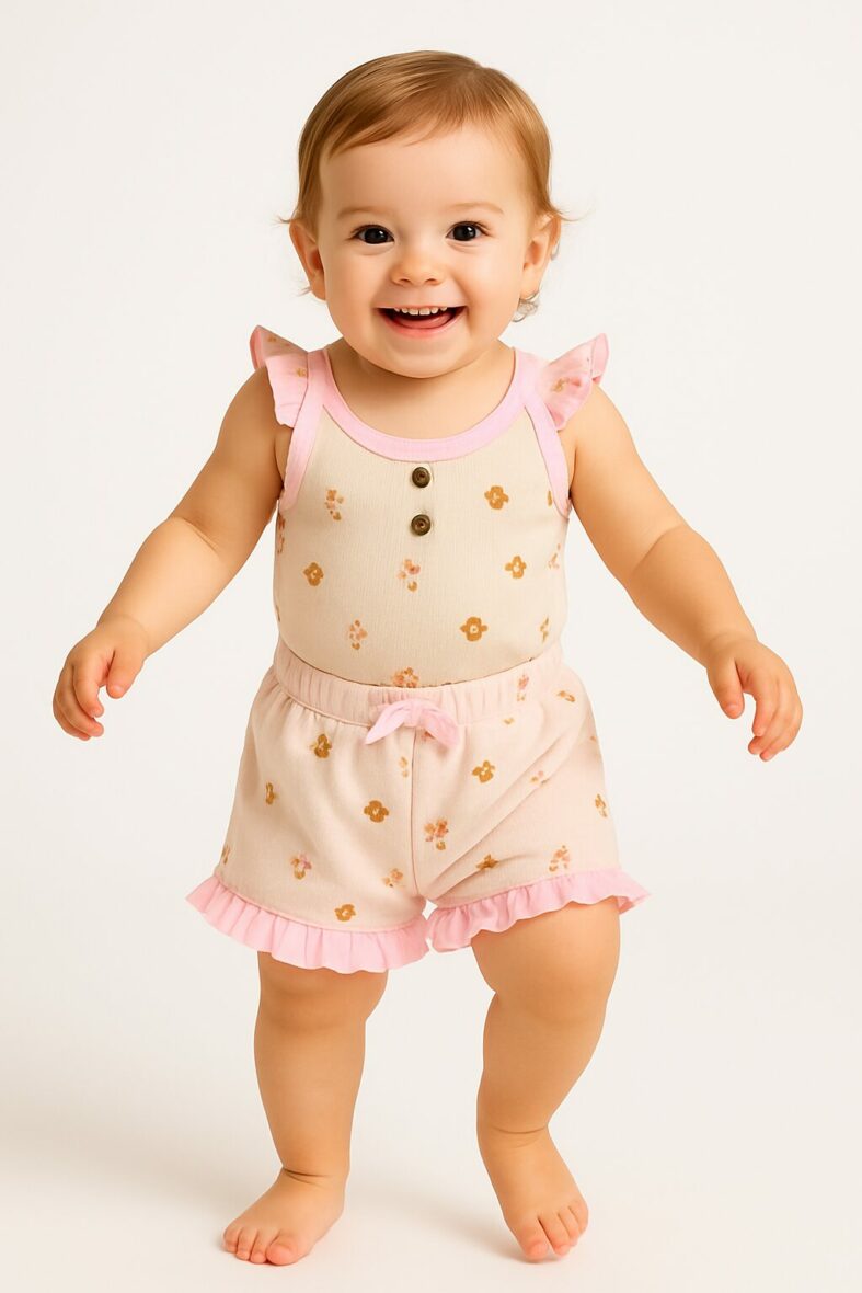Body+Short Florecita T: 6/9-9/12-18