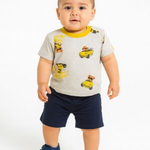 Conjunto camiseta+short Osito Gris