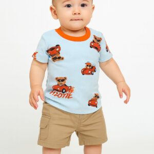 Conjunto camiseta+short Osito Celeste