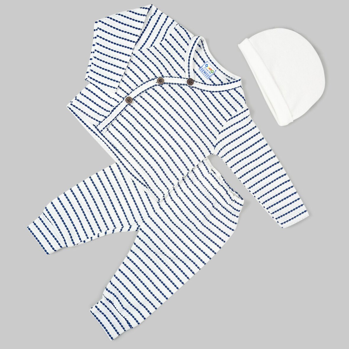 Set 3pzas niño rayas Azul T: R/N-0/3