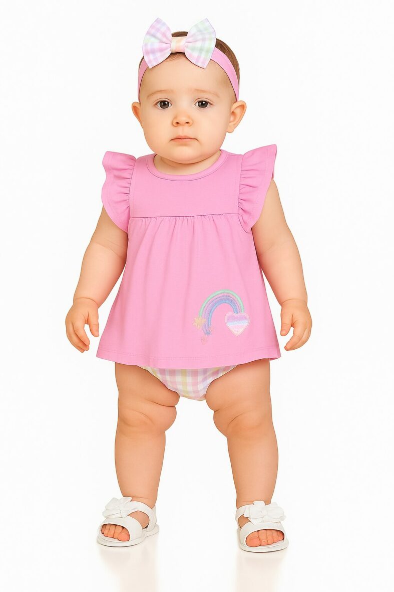 Conjunto Blusa+calzon+cintillo