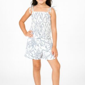 Conjunto blusa encarrujada-short t/plana