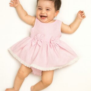 Body Vestido Cuadros Rosa