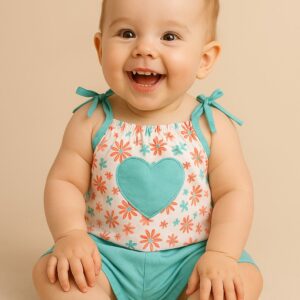 conjunto Corazon Blusa -short corazon