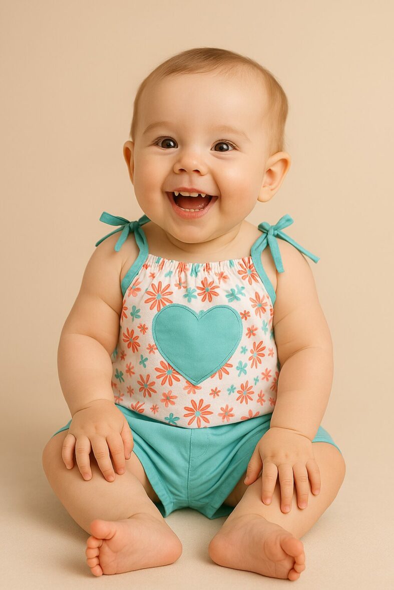 conjunto Corazon Blusa -short corazon