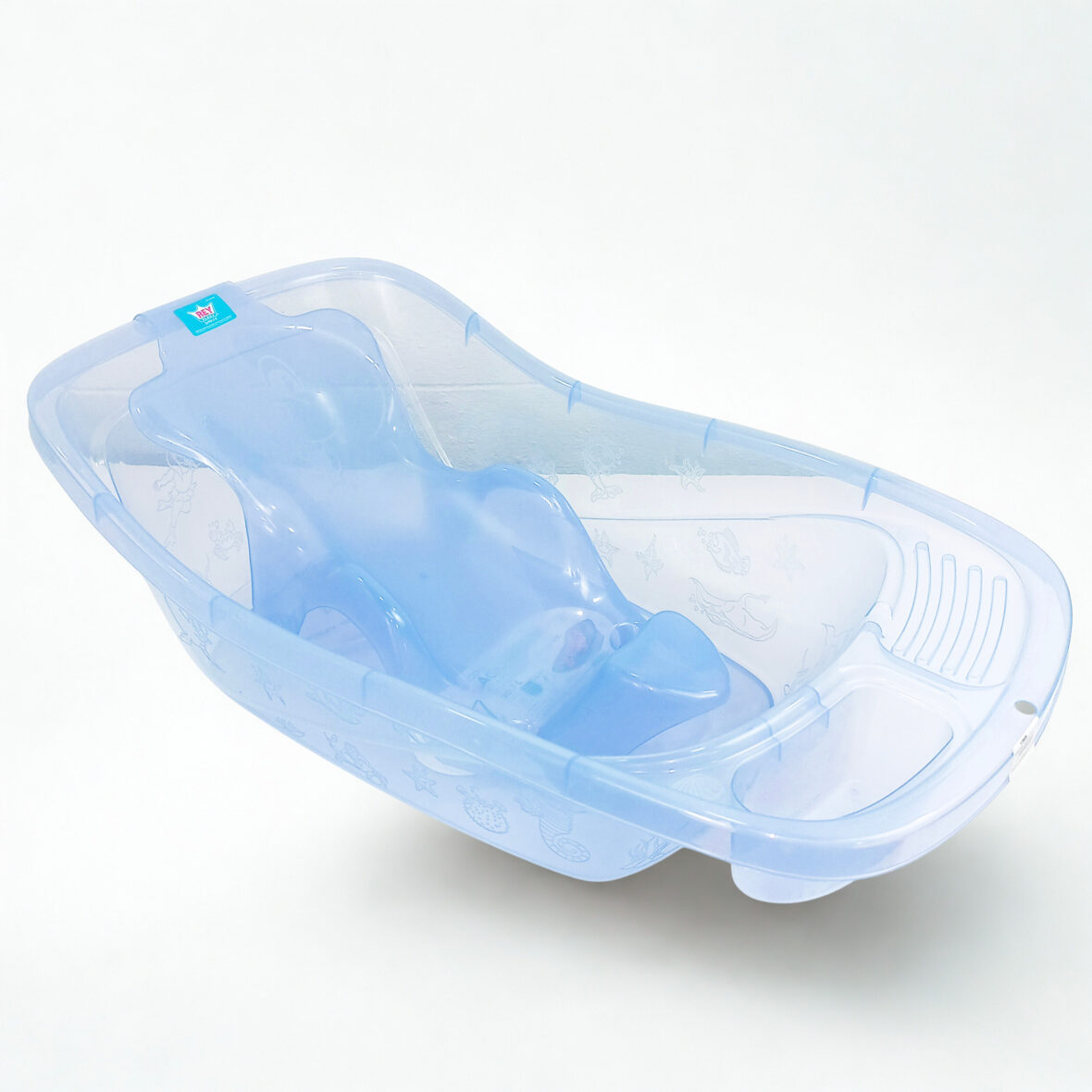 Bañera c/soporte celeste