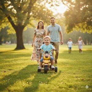 Triciclo Oso Beigge con Guiador