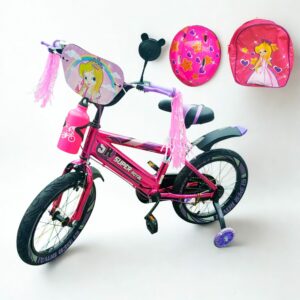 Bicicleta Aro 16 c/casco Fuscia