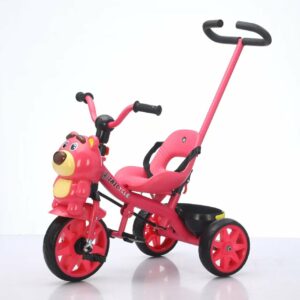 Triciclo Oso Rosado con Guiador