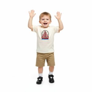 Camiseta Velero Beigge T: 9/12-18-24-36