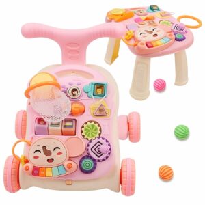 Caminador 2 en 1 rosado