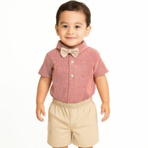 Body+short rayas roja